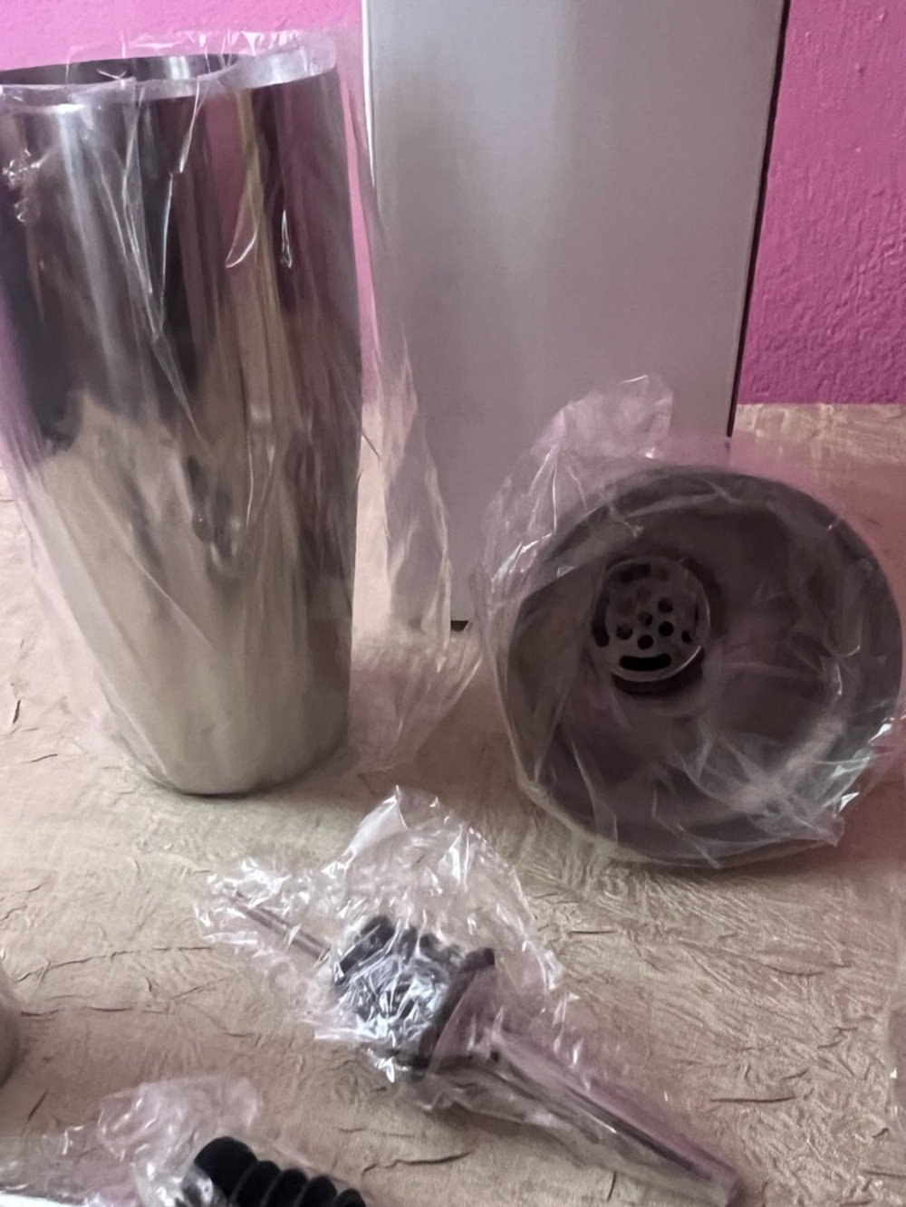 Stainless Steel Cocktail Shaker Set Bar Tools Martini Mixer Bundle New